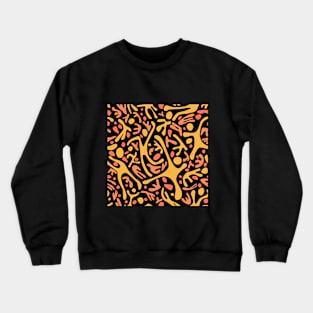 Run, Jump, Play Original with Orange Crewneck Sweatshirt